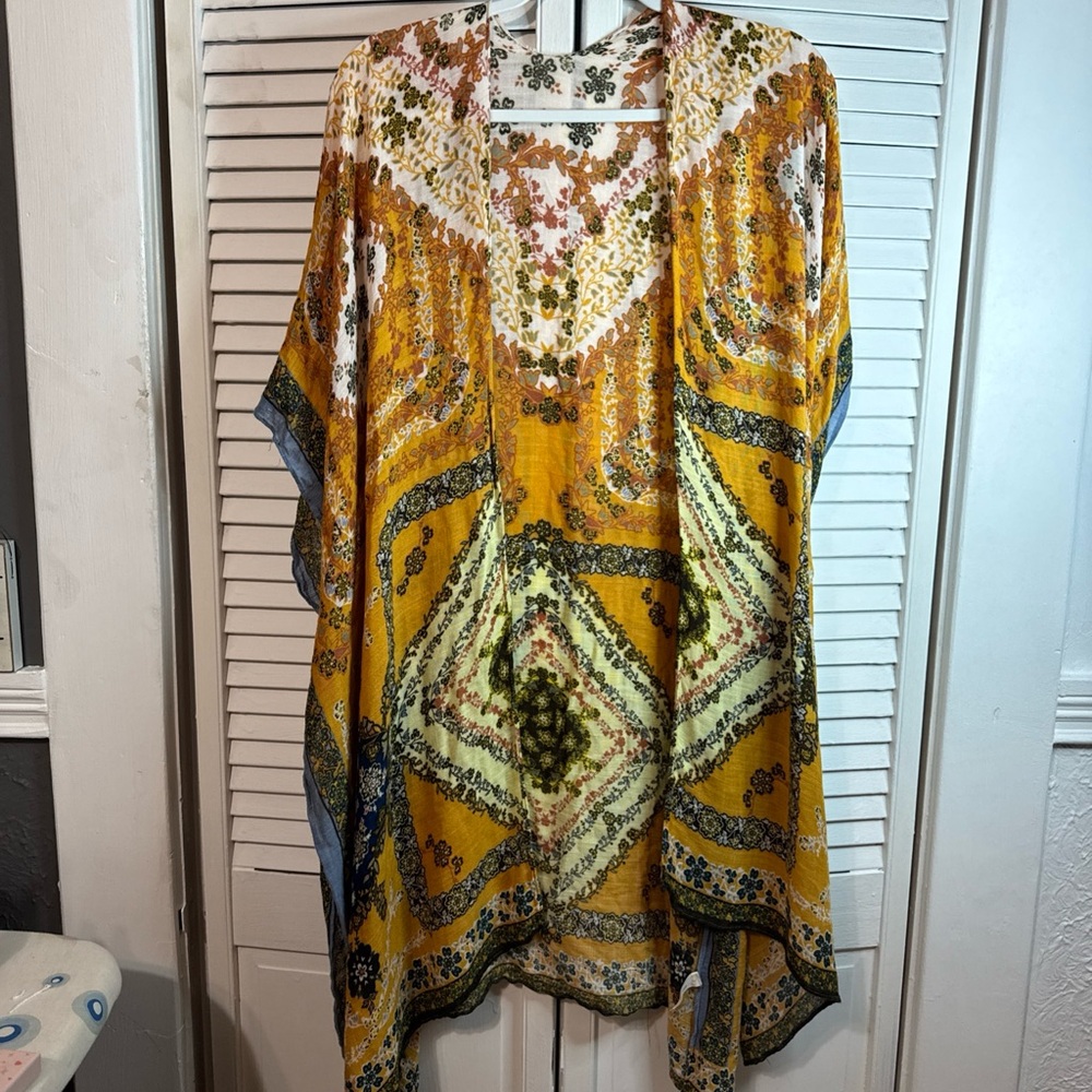 Floral Bohemian Yellow Blouse